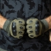 Тактические перчатки полнопалые c твёрдой защитой, олива