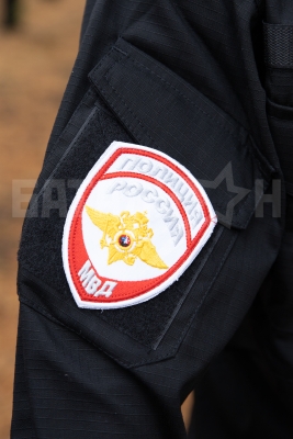 Шеврон Полиции нового образца Орел на липучке, белый