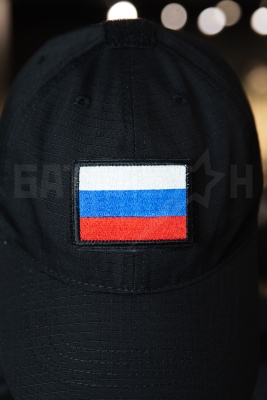 Нашивка на липучке флаг России малый
