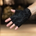 Тактические перчатки беспалые c твёрдой защитой, чёрный
