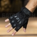 Тактические перчатки беспалые c твёрдой защитой, чёрный
